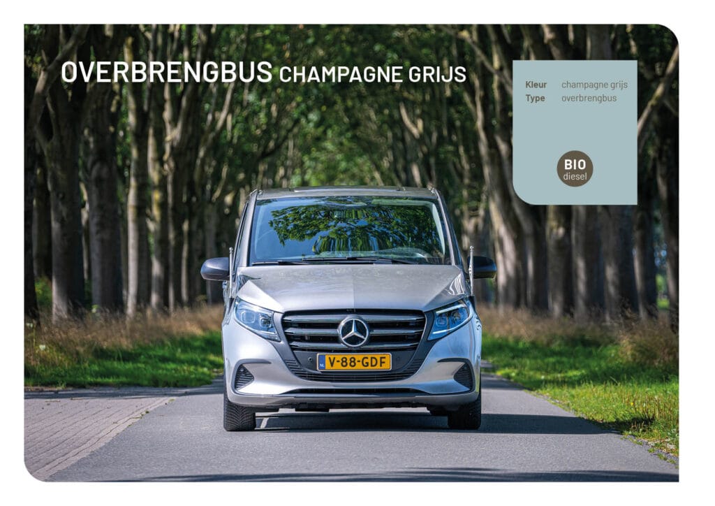 Foto overbrengbus champagne grijs