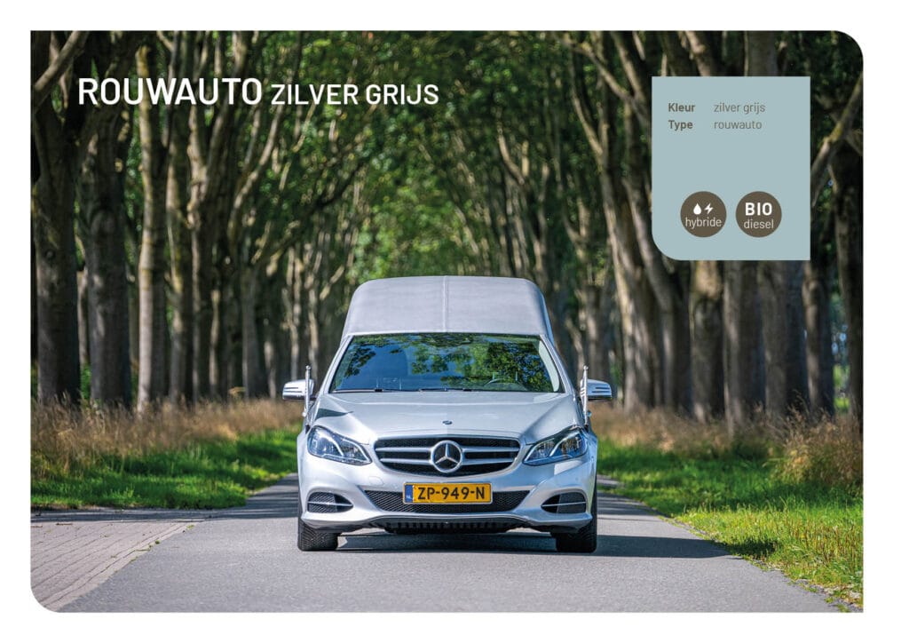 Foto rouwauto zilver grijs